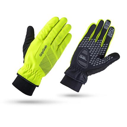Ride Hi-Vis Windproof Winter Gloves, Fluo Yellow - S