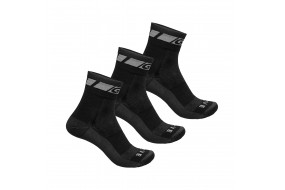Merino Regular Cut Socks 3-Pack, Black - L