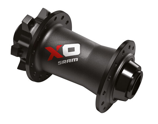 SRAM Hub X0 Black Front Red and white 100mm