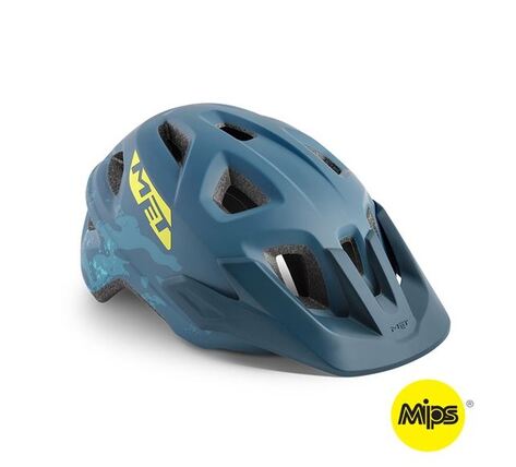 MET Helmet Eldar MIPS Petrol Blue Camo Matt