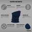 Freedom Seamless Warp Knitted Neckwarmer - Navy Blue
