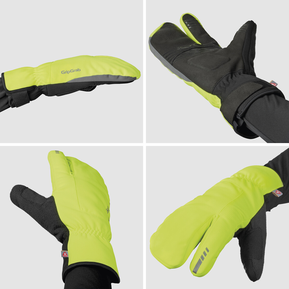Nordic Windproof Deep Winter Lobster Gloves, Yellow - L | GripGrab | varenr.: 108108016 | Køb her