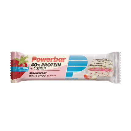 PowerBar 40% Protein+ Crisp Bar Strawberry White Chocolate 40g