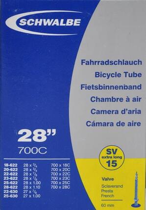Slange Schwalbe 700x18-28C 60mm