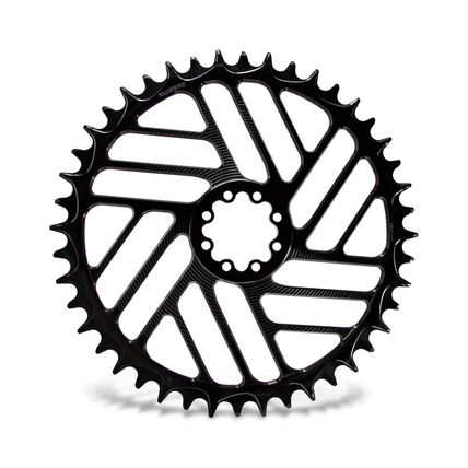Alugear Klinge 1x Rund Oval Sort  SRAM Road/Gravel 8-Bolt  44T