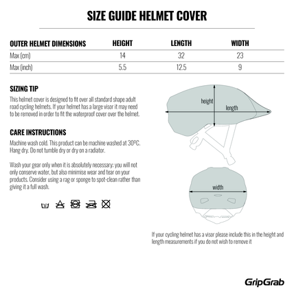 Waterproof Helmet Cover - Black