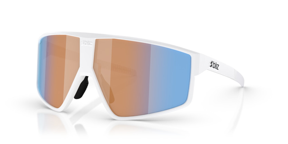 Bliz P002 Matte White Coral Orange Mirror Blue XL