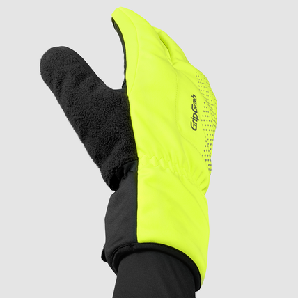 GripGrab Ride Vindtætte Lobster Vinterhandsker Yellow Hi-Vis