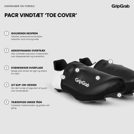GripGrab PACR Vindtæt Toe Cover Sort GripGrab PACR Vindtæt Toe Cover Sort