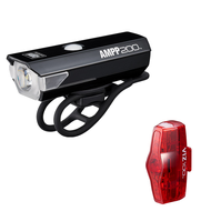 Lygtesæt Cateye AMPP200ViZ100 USB opl. 200/100 lumen