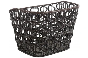 Kurv front RATTAN Black