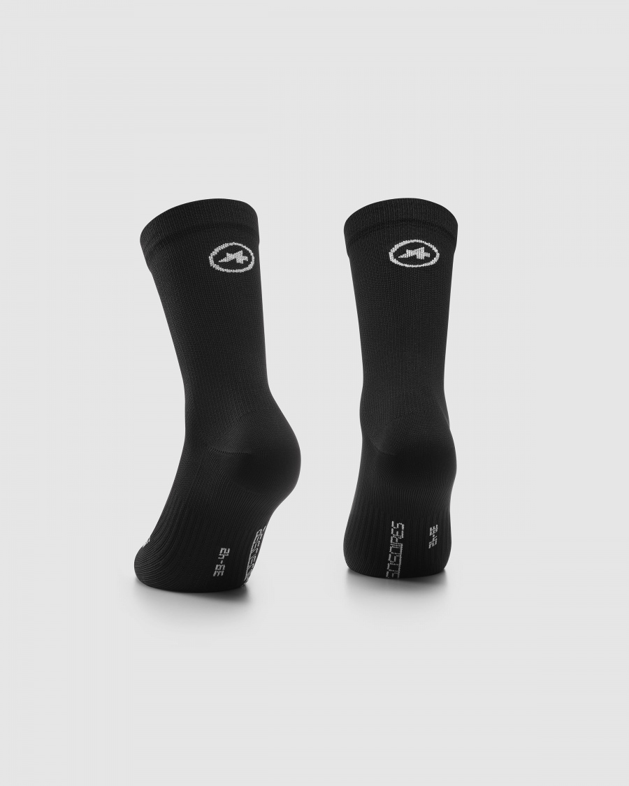 ASSOS ESSENCE SOCKS HIGH 2-PACK BLACK