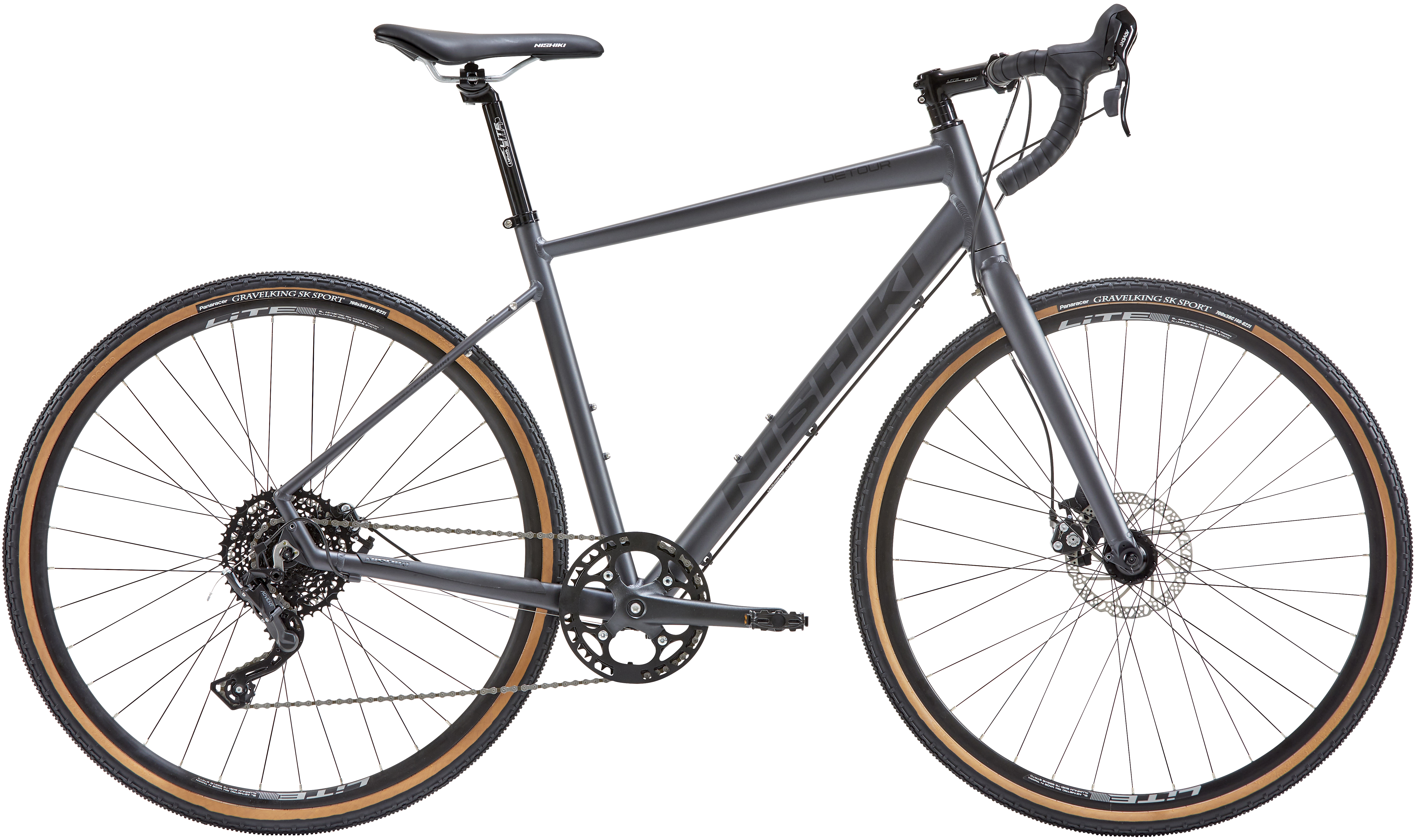 Nishiki Detour 9 gear gravel cykel matgrå